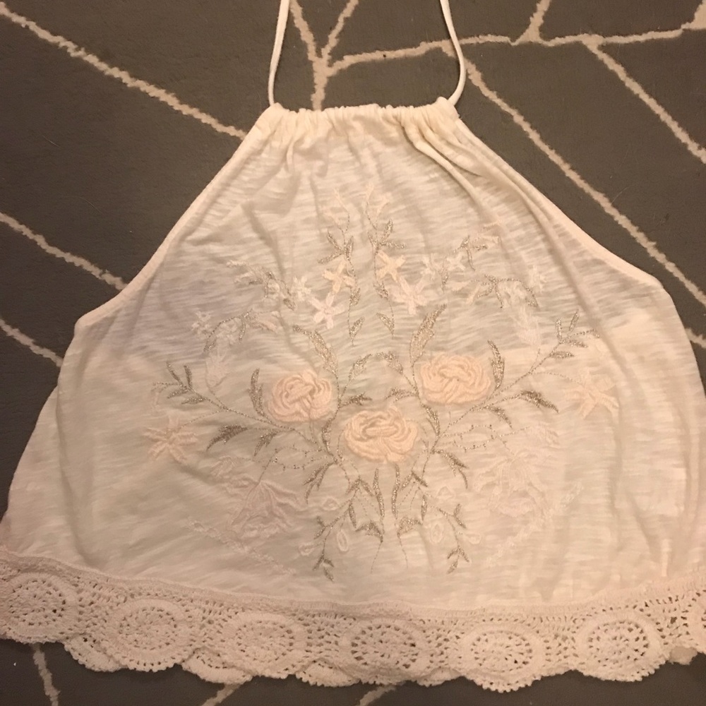 Urban Outfitters Embroidered Halter Top
